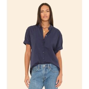 Xirena Navy Channing Button Down Shirt in Navy Size XS